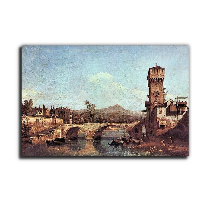 Canaletto: Capriccio Veneto, vászonkép, 100x65
