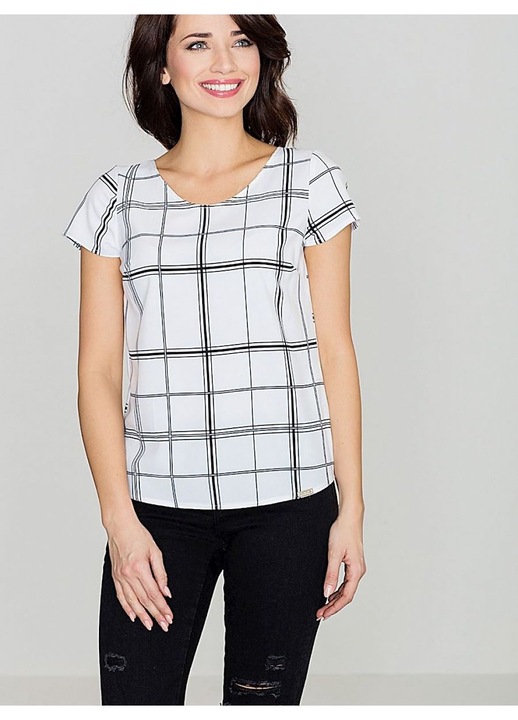 Bluza dama, Lenitif, retro, alb, poliester