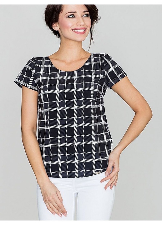 Bluza dama, Lenitif, model retro, neagra, poliester 95%