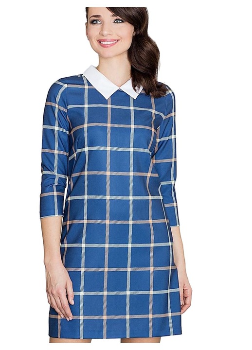 Дневна рокля 5902194335690, Ленитиф, Полиестер, Синя, M INTL