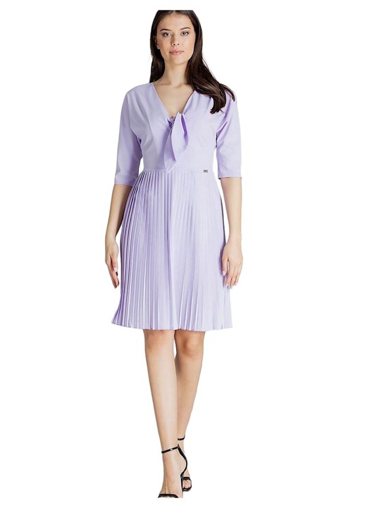 Rochie de cocktail, Lenitif, Midi, Textil, Mov