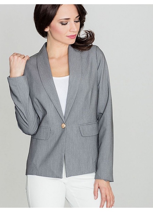 Дамско яке, Ленитиф, сиво, лека материя