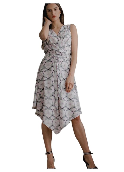 Коктейлна рокля, Lenitif, Полиестер/Еластан, Многоцветна, Многоцветен