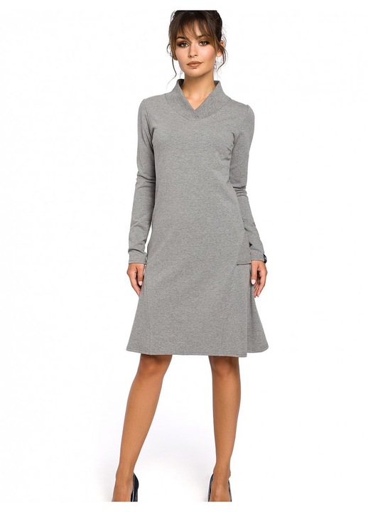 Рокля, BeWear, памук/еластан, сива