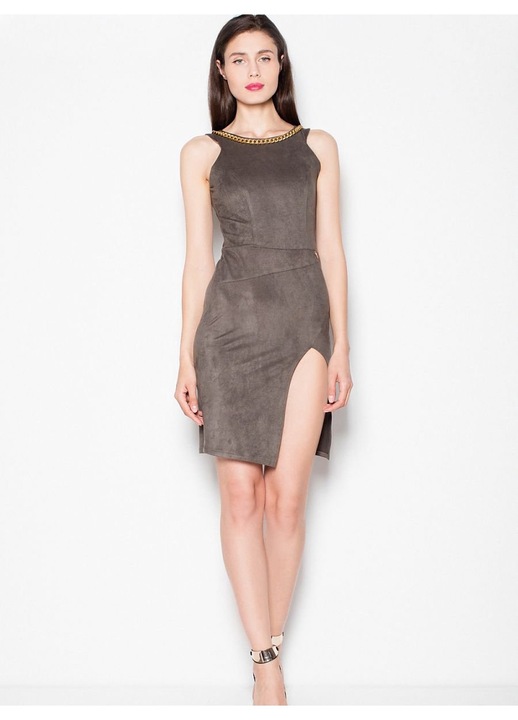 Rochie de seara, Venaton, gri, fabricata din material de calitate