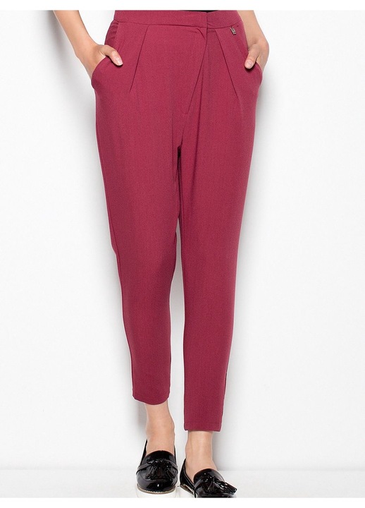 Дамски панталони Venaton, стеснени, удобни, червени, полиестер