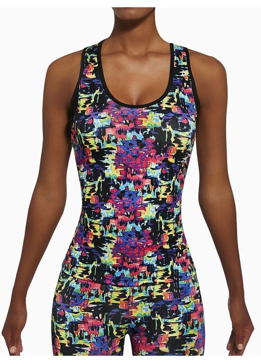 Потник Bas Bleu, многоцветен, еластична материя, широки презрамки, боксерски гръб