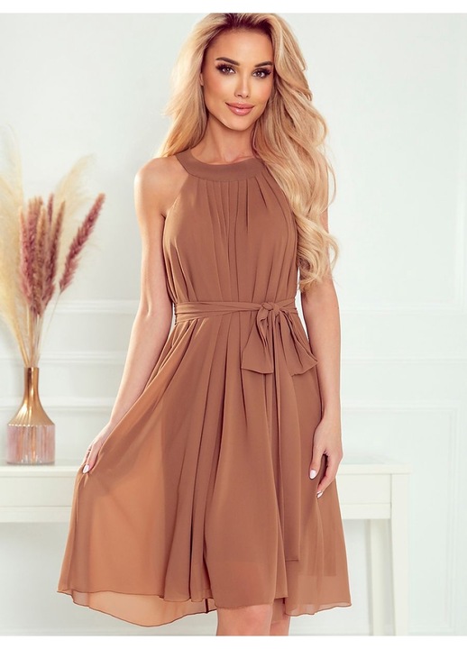 Дневна рокля Numoco, кафява, ежедневна, S INTL