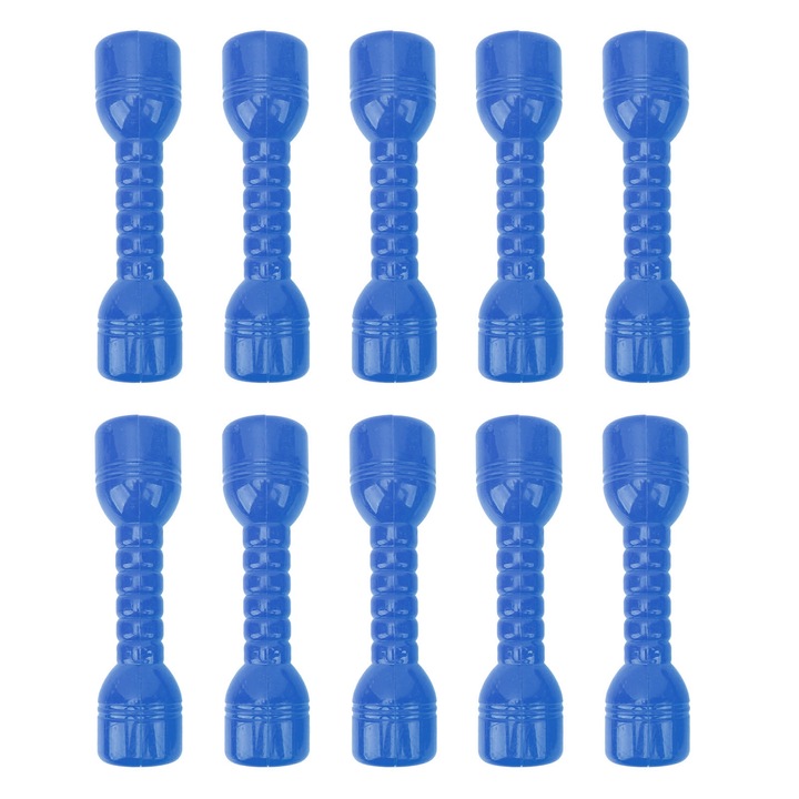 Set 10 gantere din plastic pentru copii Enforose, 19.5x5cm, pentru exercitii, albastru
