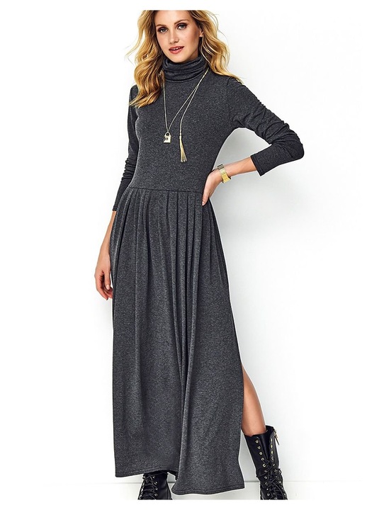 Сива рокля Makadamia, ежедневна