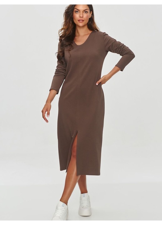 Rochie de zi cu zi, Makadamia, maro