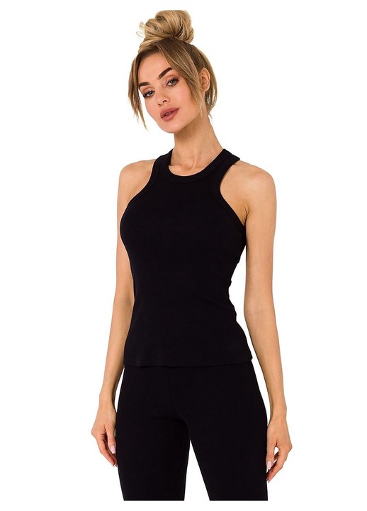 MOE горнище с изрези, памук, черно, L INTL