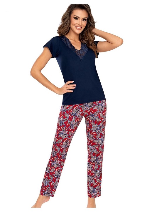 Дамски пижами Donna, тъмносини, 2 части, вискоза