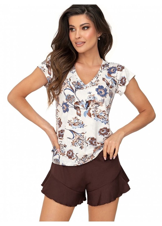 Дамска пижама Naomi, Donna, Viscose, Brown