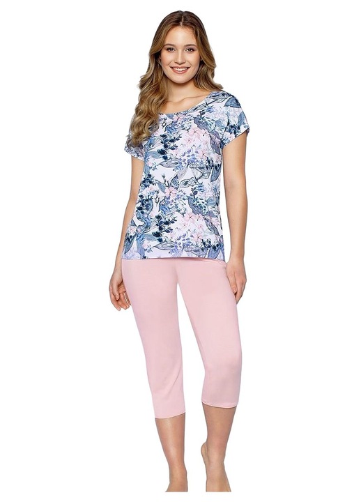 Pijama dama, Babella, elastan/viscoza, multicolor