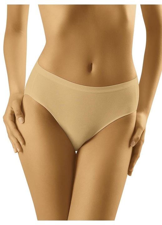 Chiloti dama Wolbar, bumbac/lycra, croiala completa, bej