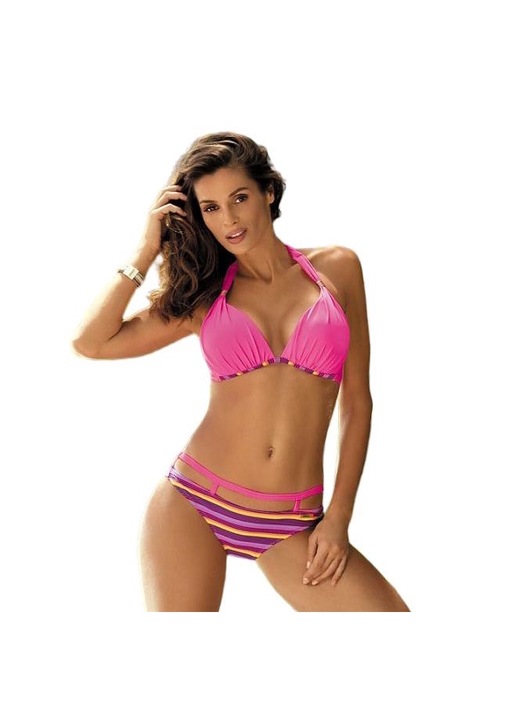 Дамски бански Марко, бикини от две части, чашки с лицеви опори, многоцветен, полиамид/еластан