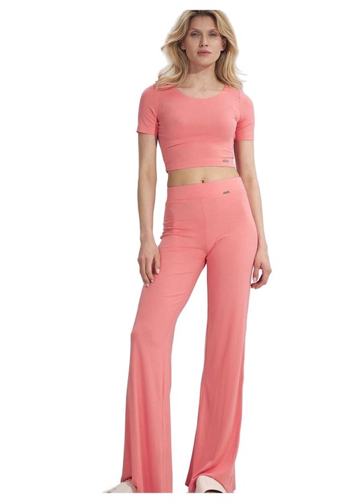 Női nadrág, Figl, Pink, Viscose/Eastane, XL INTL