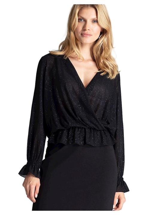 Bluza dama 5902194375, Figl, Poliester/Elastan, Negru