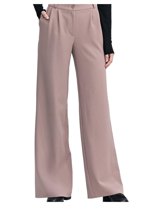 Pantaloni dama, Nife, Bej, Poliester/Viscoza