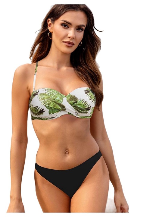 Costum de baie dama, Etna, bikini din doua piese, push-up, negru, poliamida/elastan