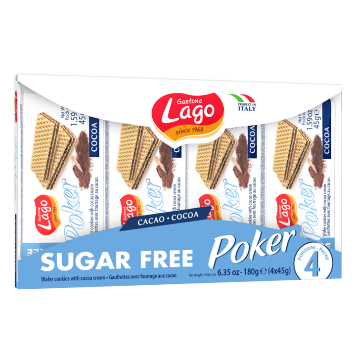 Napolitane cu crema de cacao fara zahar, 180g