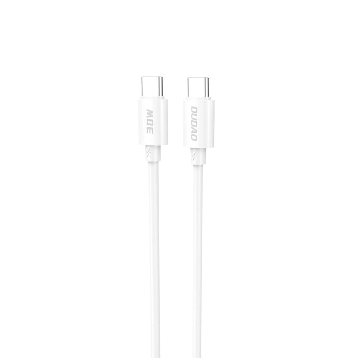 Dudao L4C kábel, USB-C-ről USB-C-re, 30W, 2m, fehér