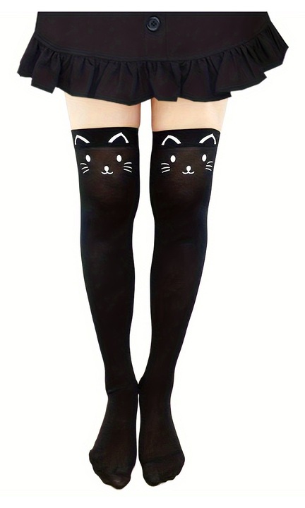 Ciorapi de dama trei sferturi cu pisici