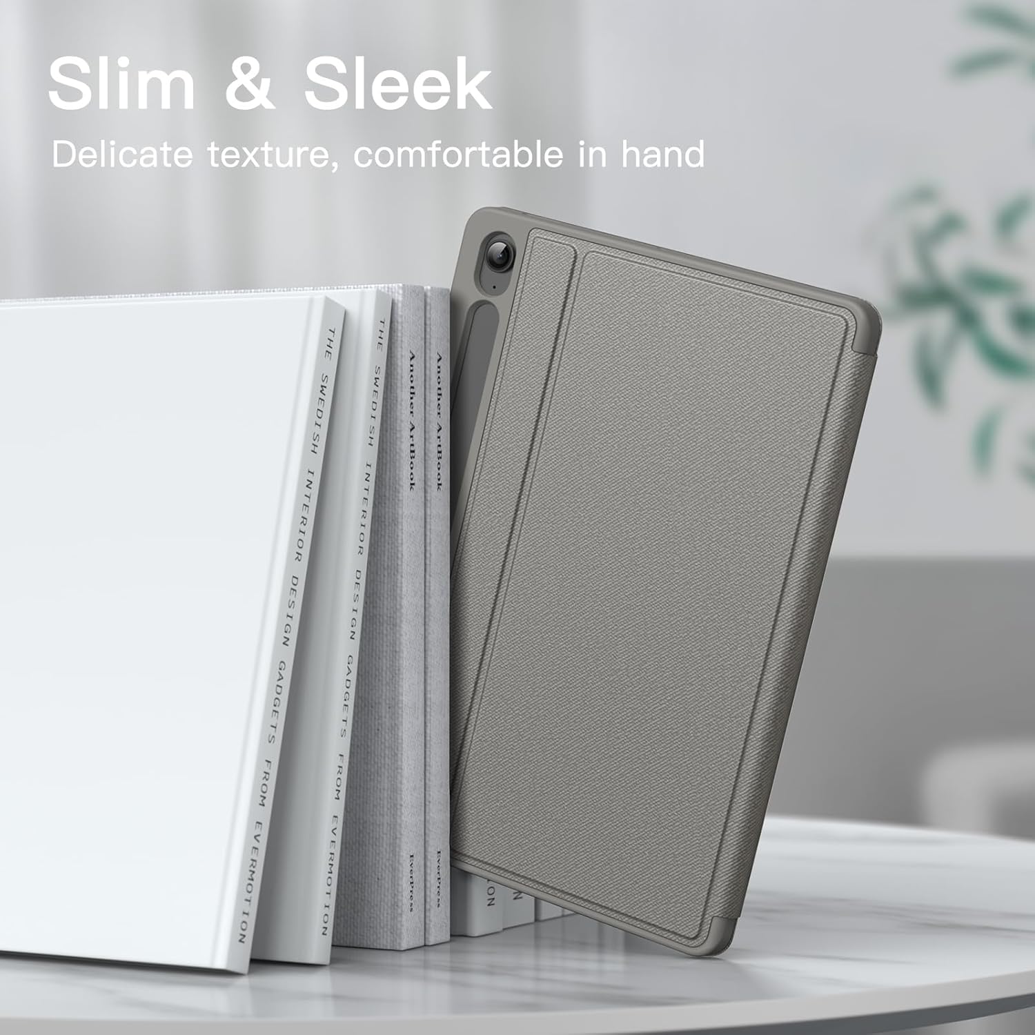Husa pentru Samsung Galaxy Tab S9/S9 FE de 10, 9 inchi cu suport S Pen, husa de protectie pentru tableta Slim Back Tri-Fold Stand, Auto Wake/Sleep, pesimist