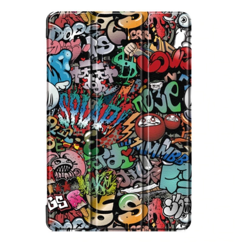 Husa pentru tableta pentru Samsung Galaxy Tab S9 / Galaxy Tab S9 FE 10.9" (2023)cu suport multi-angular si functie sleep/wake，Graffiti