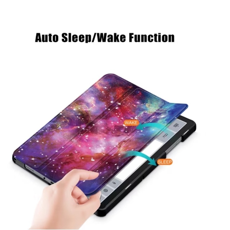 Husa pentru tableta pentru Samsung Galaxy Tab S9 Plus / S9 FE Plus Tab S10 Plus 12, 4 inch cu suport multi-unghi si functie sleep/wake, Galaxy negru