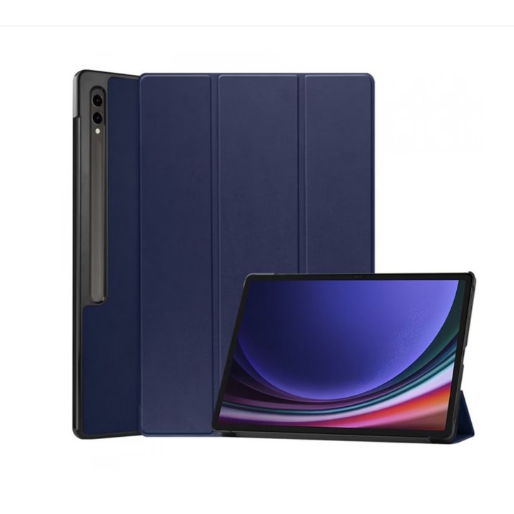Калъф за таблет Samsung Galaxy Tab S8 Ultra / Galaxy Tab S9 Ultra 14,6 инча със стойка с няколко кукички и Sleep/Wake, син