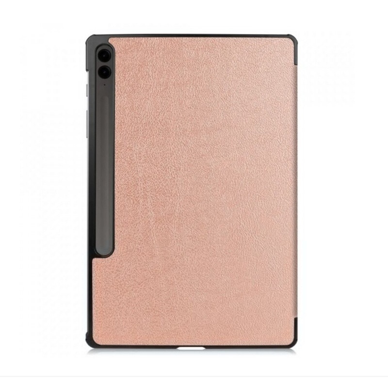 Husa pentru tableta Samsung Galaxy Tab S10 Plus/ Tab S9 Plus / Galaxy Tab S9 FE Plus 12.4”, piele PU, functie sleep/wake, aur roz
