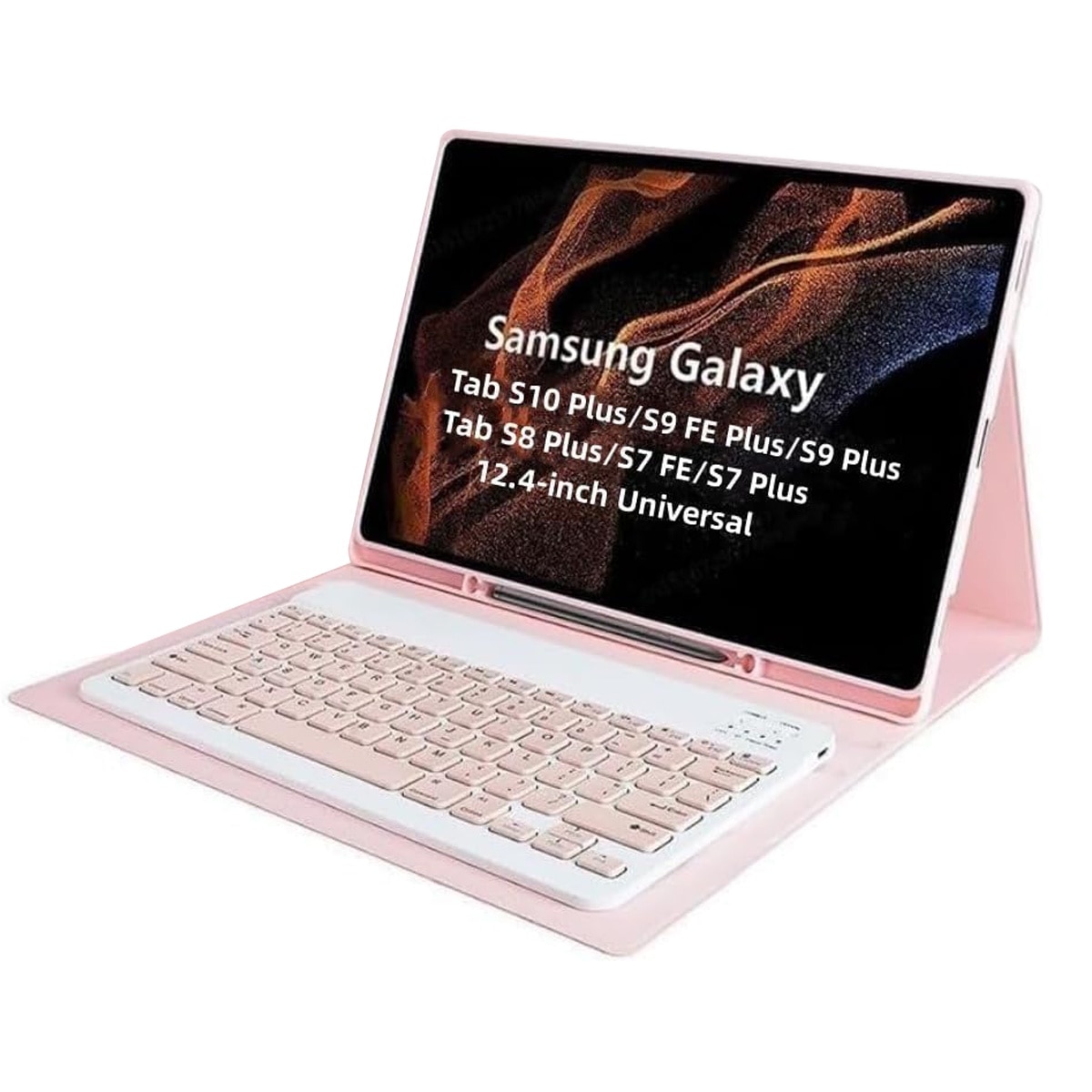 Case Roz Tastatura pentru tableta pentru Samsung Galaxy Tab S10 Plus / S9 FE ...