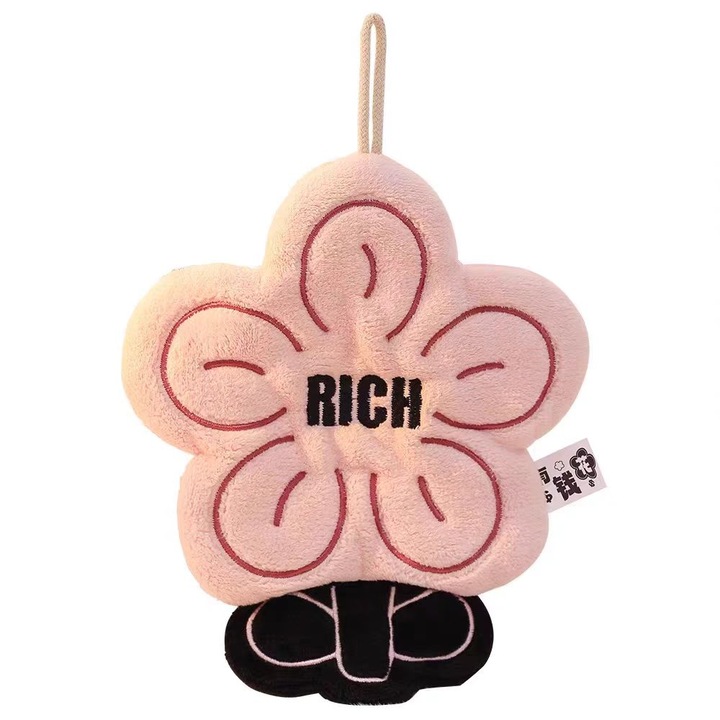 Хавлиена кърпа за ръце, шарена, горещо розова, 22x27см