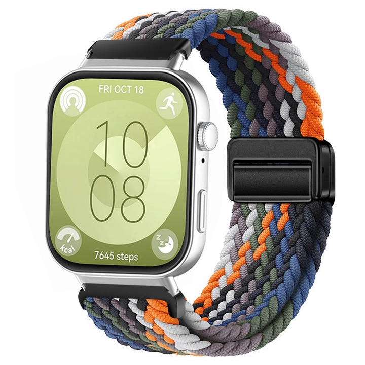 Каишка за Huawei Watch FIT 3, HITTERGEM, плетен микрофибър, удобна и лесна за носене, New Denim