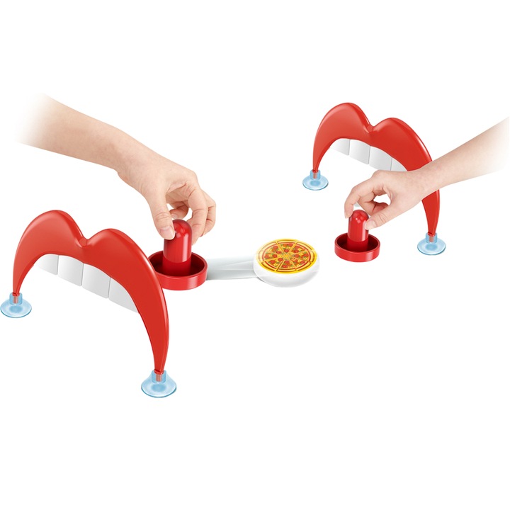 Joc de indemanare "Pizza Hochei", ProNice, set cu 2 porti, 2 pucuri, 2 palete, 15x2.5x8cm, pentru 2 jucatori