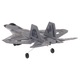 Самолет Raptor F-22 R/C, летящ, LED, 38 x 28 x 10,6 cm, сив