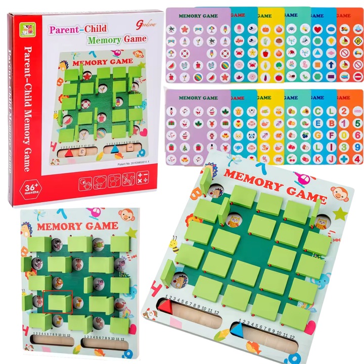 ProNice memóriajáték, karton, többszínű