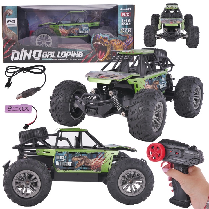 Masina cu Telecomanda RC Dinozauri Baterie Cablu Vehicul 9040-13F
