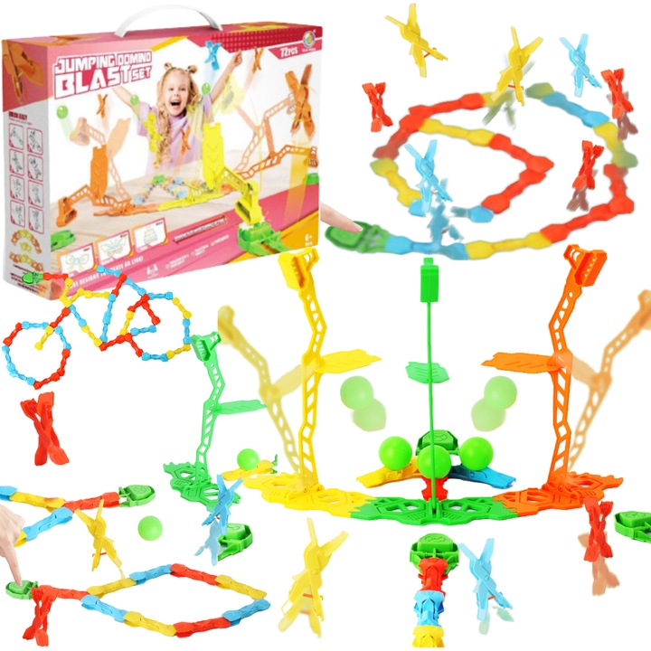 Joc educativ domino ProNice, 72 elemente, multicolor