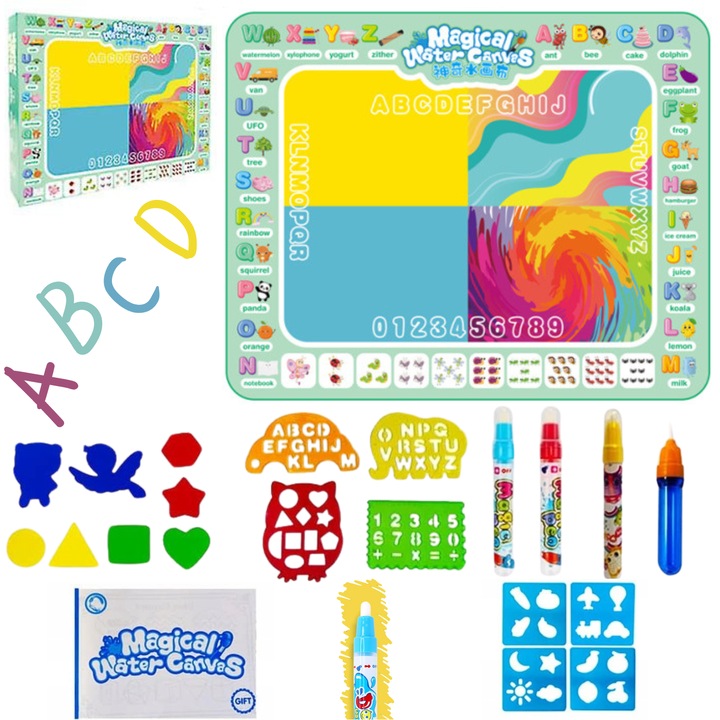 Set creativ pentru copii, Import ProNice, cu makere si sabloane, multiclor