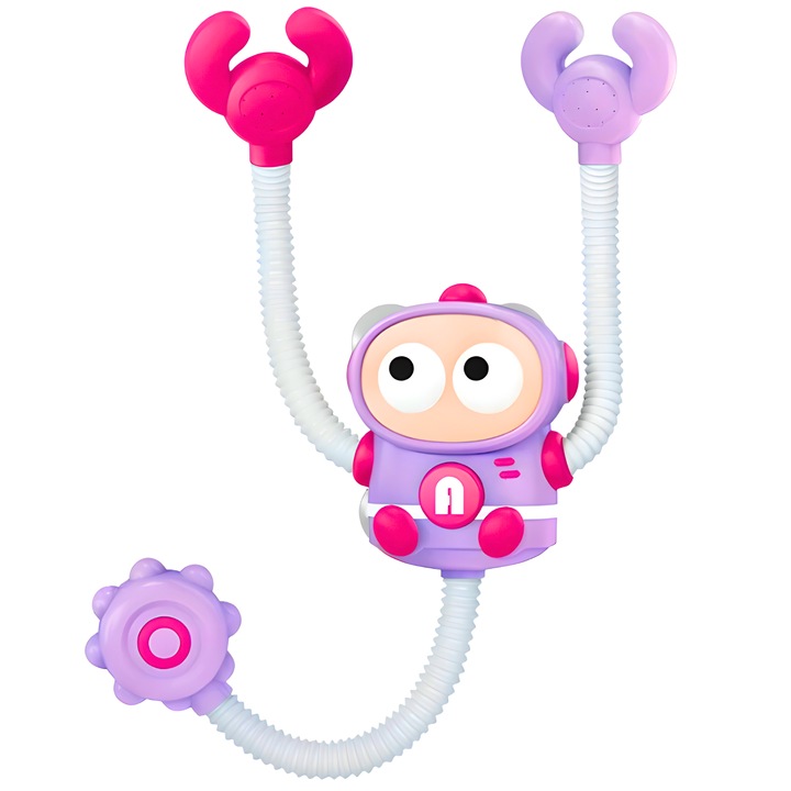 Fürdőjáték, ProNice, robot zuhanyfunkcióval, 2 mód, tapadókorongos rögzítés, 24,5x20,5x11,5cm