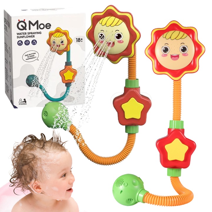 Napraforgó zuhany, ProNice, Fürdőjáték, Különféle színek, 15, 5x12x19, 5cm