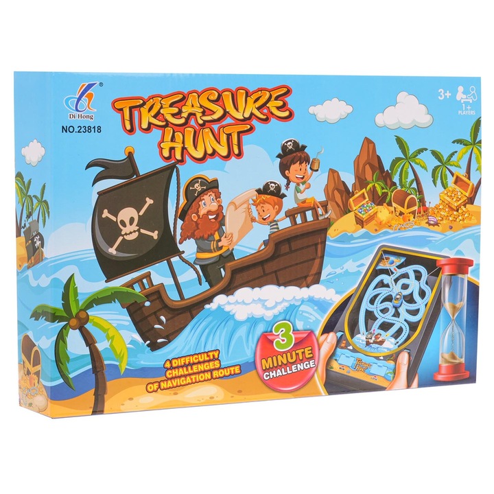 Jucarie interactiva pentru copii, joc de indemanare, 24x15x3,5cm, cu clepsidra