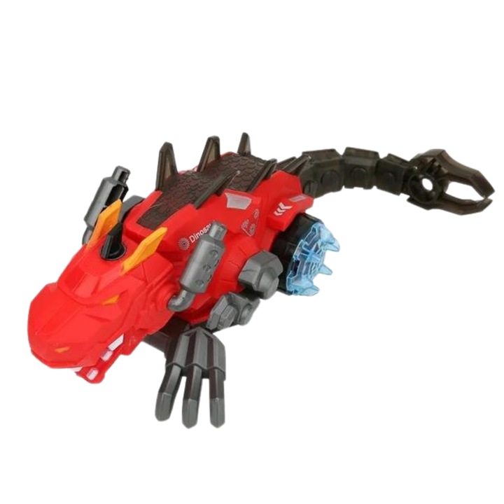 Robot interactiv ProNice, efecte de fum, sunete, rosu, 25x13,5x12,5cm