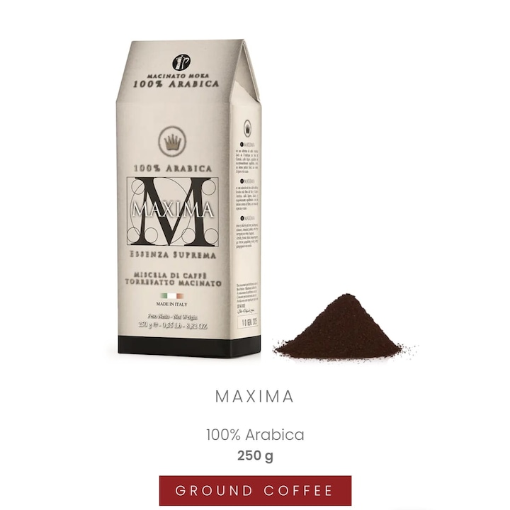 Мляно кафе Morandini Caffe Maxima 100% Арабика, 250 г, Средно изпечено, Занаятчийско