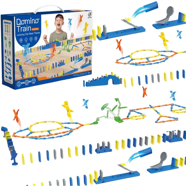 Set educativ domino ProNice, 120 elemente, multicolor
