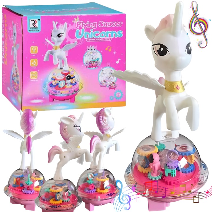 Jucarie interactiva, Import ProNice, lumini colorate, melodii, 15x18x30cm