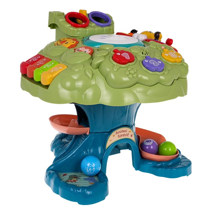 Jucarie interactiva bebelusi, Functie de Lumini si Sunete, 3 Bile, 42x38cm, plastic